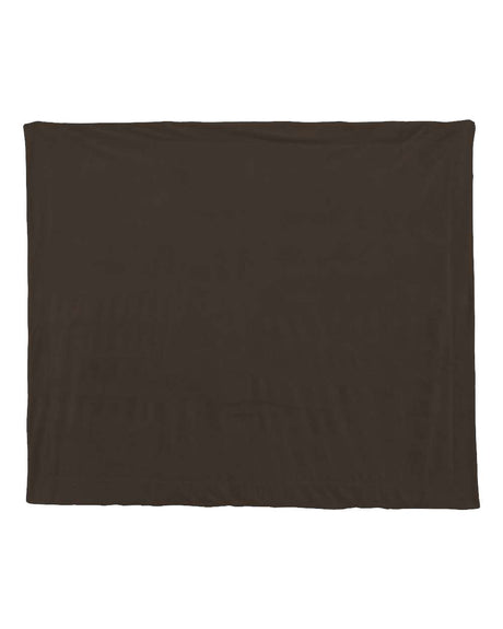 Alpine Fleece Micro Mink Sherpa Blanket. 8712 - Chocolate