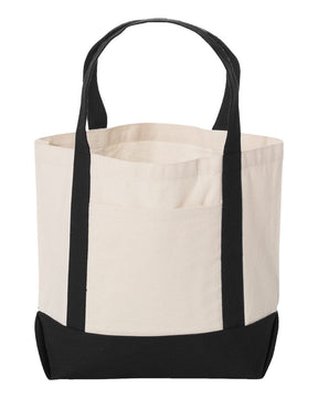 Liberty Bags Seaside Boater Tote. 8867 - Natural/ Black