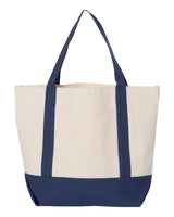 Liberty Bags Seaside Boater Tote. 8867 - Natural/ Navy