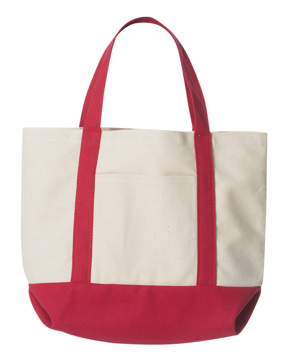 Liberty Bags Seaside Boater Tote. 8867 - Natural/ Red