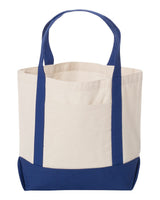 Liberty Bags Seaside Boater Tote. 8867 - Natural/ Royal