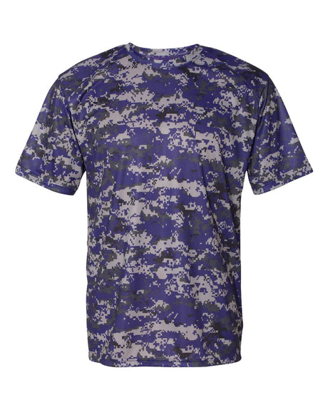 Badger Men's Digital Camo T-Shirt. 4180 - Purple Digital