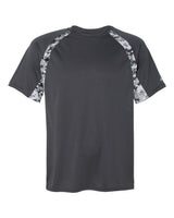 Badger Men's Hook Digital T-Shirt. 4140 - Graphite/ White
