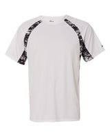 Badger Men's Hook Digital T-Shirt. 4140 - White/ Black