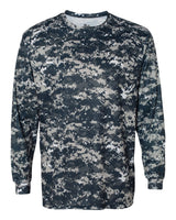 Badger Men's Digital Camo Long Sleeve T-Shirt. 4184 - Navy Digital