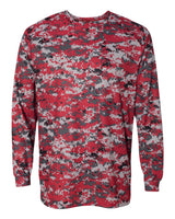 Badger Men's Digital Camo Long Sleeve T-Shirt. 4184 - Red Digital