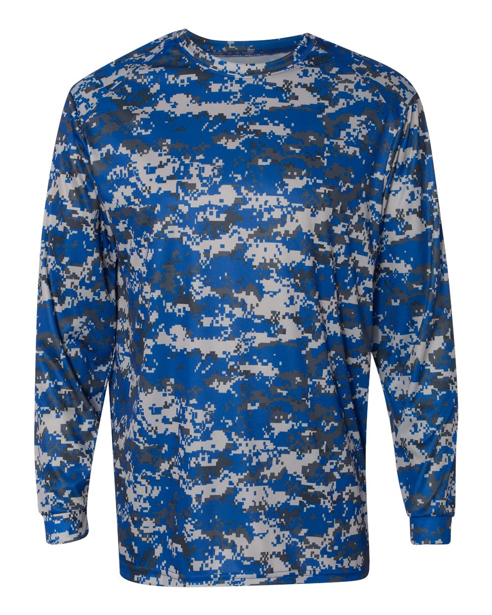 Badger Men's Digital Camo Long Sleeve T-Shirt. 4184 - Royal Digital