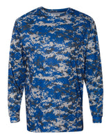 Badger Men's Digital Camo Long Sleeve T-Shirt. 4184 - Royal Digital