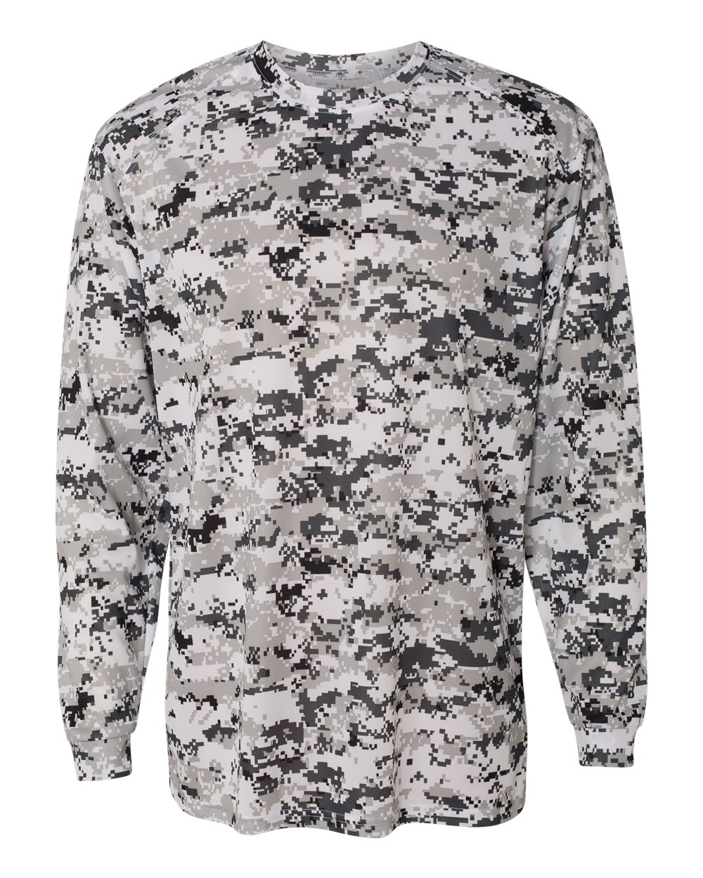 Badger Men's Digital Camo Long Sleeve T-Shirt. 4184 - White Digital