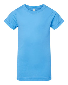 LAT Girls' Fine Jersey Tee. 2616 - Aqua