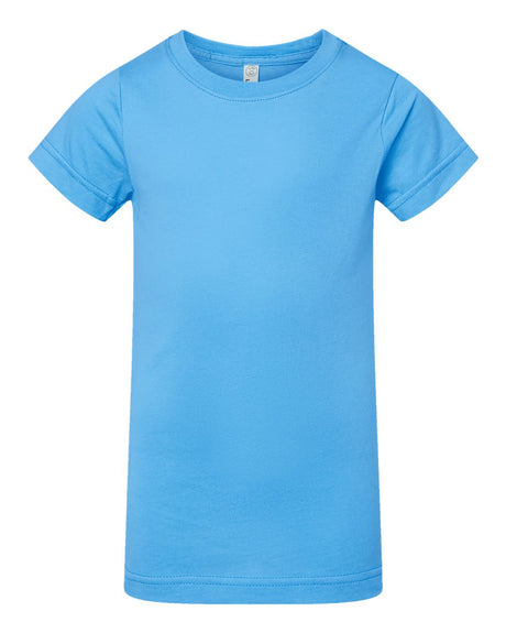 LAT Girls' Fine Jersey Tee. 2616 - Aqua