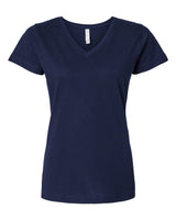 LAT Women's Fine Jersey V-Neck Tee. 3507 - Navy