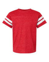 LAT Youth Football Fine Jersey Tee. 6137 - Vintage Red/ White