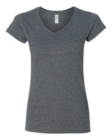 Gildan Women's Softstyle® V-Neck T-Shirt. 64V00L - Dark Heather