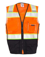 Kishigo Unisex Premium Black Series® Black Bottom Class 2 Vest. 1515-1516 - Orange
