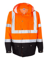 Kishigo Unisex Storm Cover Waterproof Rain Jacket. RWJ102-103 - Orange