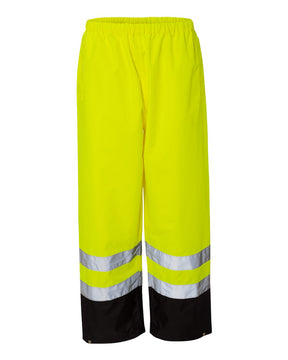 Kishigo Unisex Storm Cover Waterproof Rain Pants. RWP102-103 - Lime