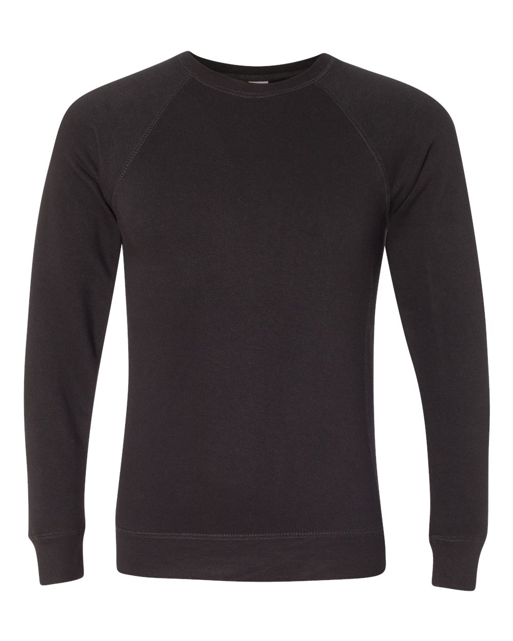 Independent Trading Co. Unisex Special Blend Raglan Crewneck Sweatshirt. PRM30SBC - Black
