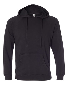 Independent Trading Co. Unisex Special Blend Raglan Hooded Sweatshirt. PRM33SBP - Black