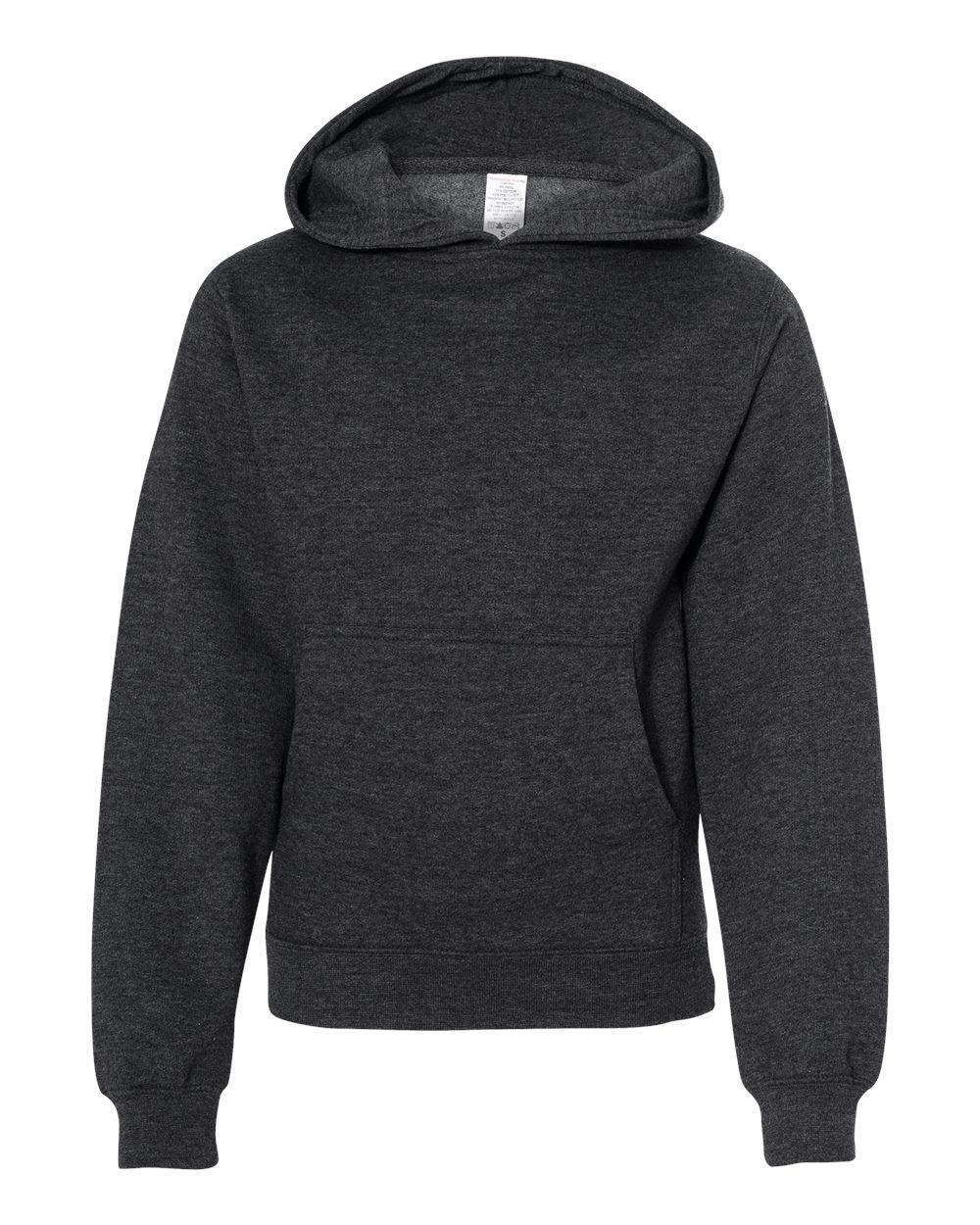 Independent Trading Co. Youth Midweight Hooded Sweatshirt. SS4001Y - Charcoal Heather