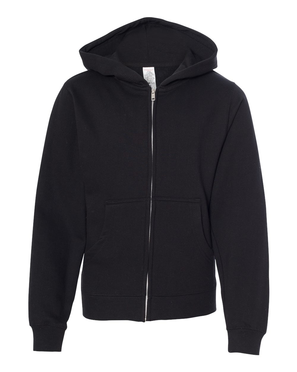 Independent Trading Co. Youth Midweight Full-Zip Hooded Sweatshirt. SS4001YZ - Black