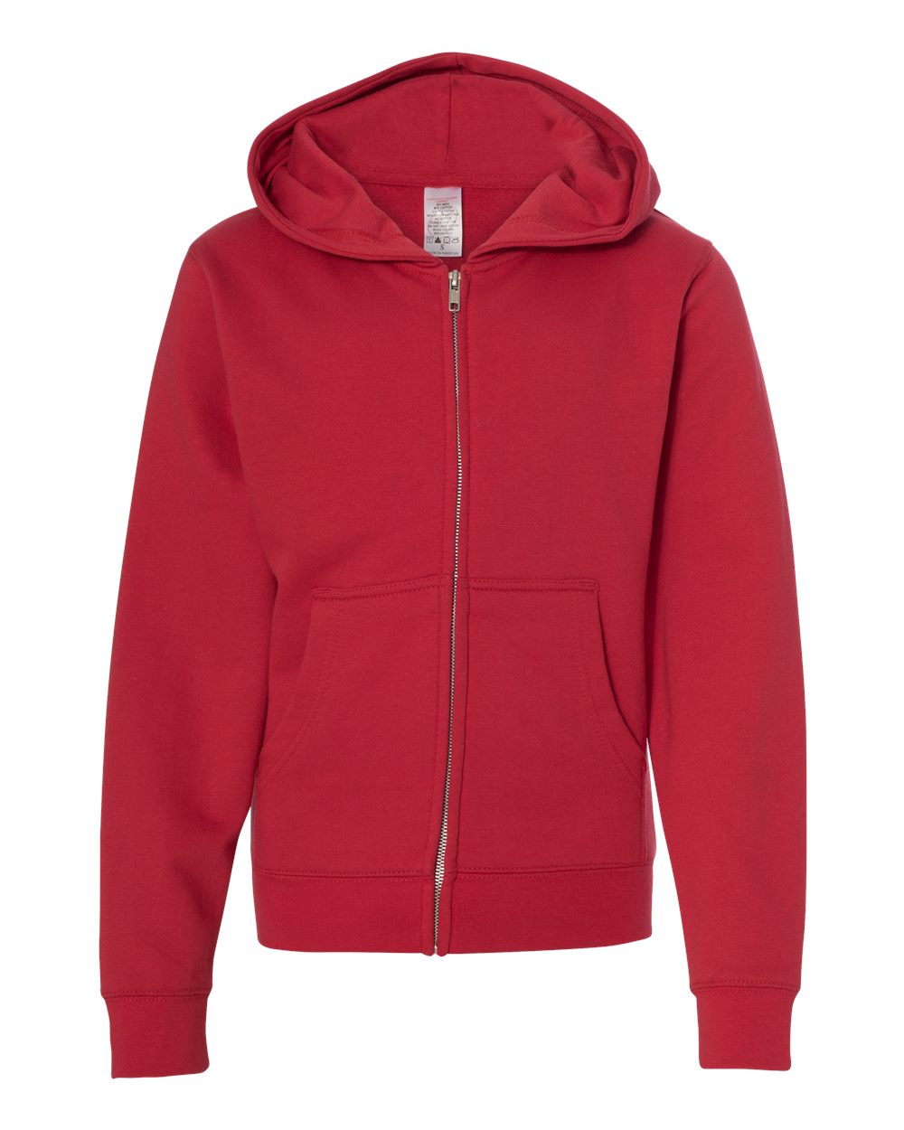 Independent Trading Co. Youth Midweight Full-Zip Hooded Sweatshirt. SS4001YZ - Red