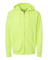 Independent Trading Co. Unisex Midweight Full-Zip Hooded Sweatshirt. SS4500Z - Safety Yellow