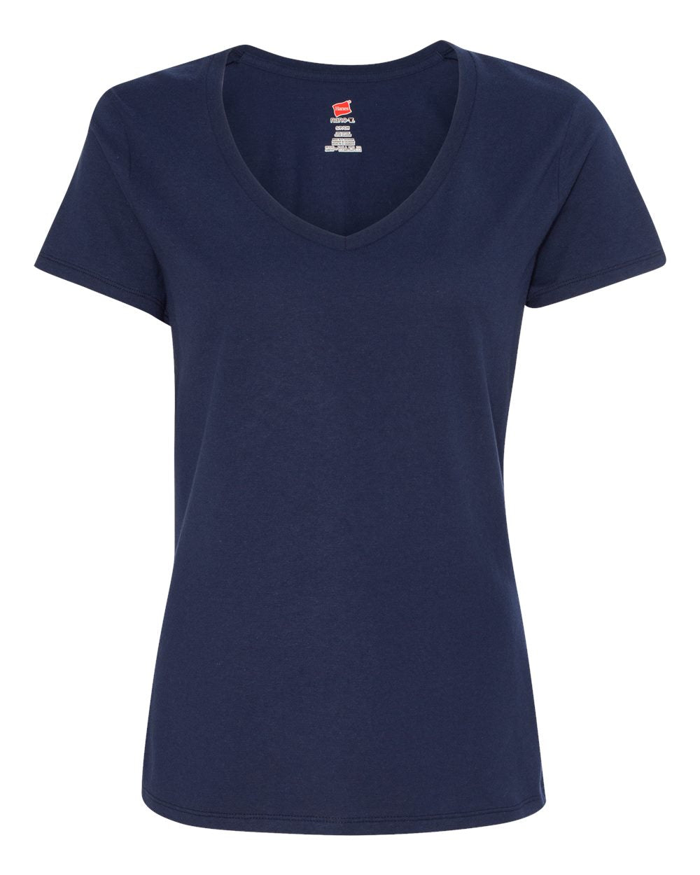 Hanes Women's Perfect-T V-Neck T-Shirt. S04V - Navy