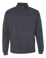 J. America Men's Cosmic Fleece Quarter-Zip Sweatshirt. 8614 - Onyx Fleck