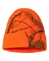 Kati 12" Licensed Camo Cuffed Beanie. LCB12 - Blaze Realtree AP