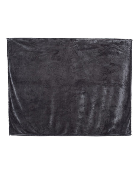 Alpine Fleece Mink Touch Luxury Blanket. 8721 - Grey