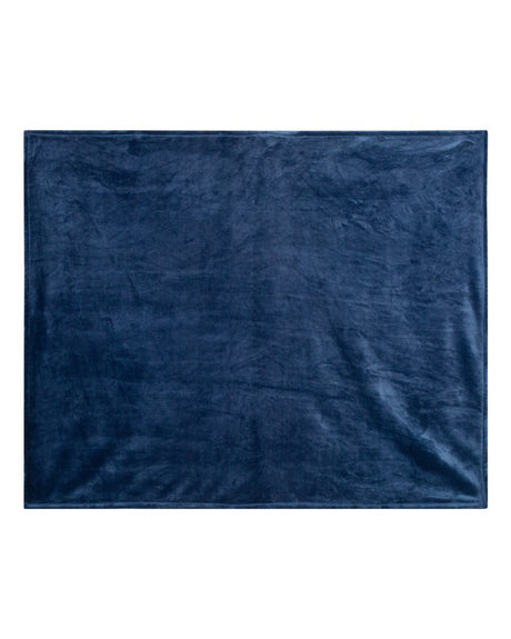 Alpine Fleece Mink Touch Luxury Blanket. 8721 - Navy