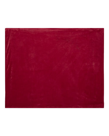 Alpine Fleece Mink Touch Luxury Blanket. 8721 - Red
