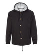 Independent Trading Co. Men's Water-Resistant Hooded Windbreaker. EXP95NB - Black