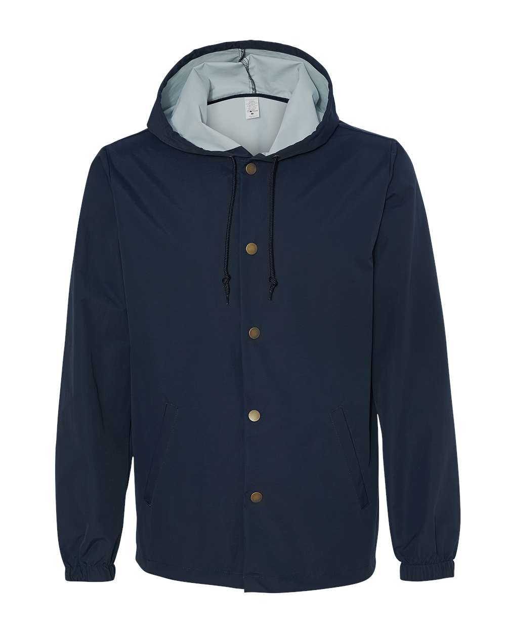 Independent Trading Co. Men's Water-Resistant Hooded Windbreaker. EXP95NB - Classic Navy