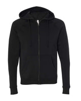 Independent Trading Co. Unisex Special Blend Raglan Full-Zip Hooded Sweatshirt. PRM33SBZ - Black