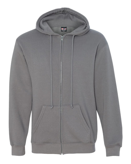 Bayside Unisex USA-Made Full-Zip Hooded Sweatshirt. 900 - Charcoal