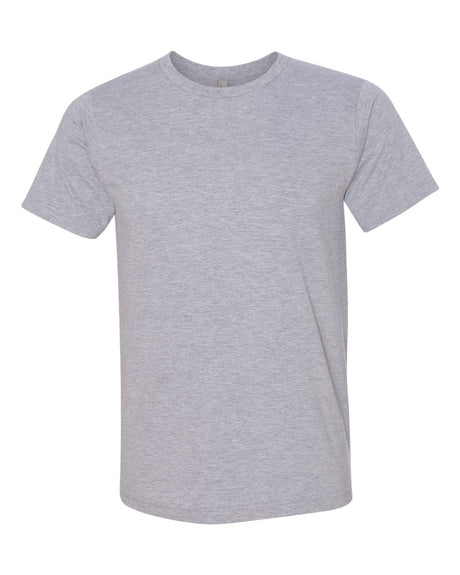 Bayside Unisex USA-Made 50/50 Fine Jersey T-Shirt. 5010 - Heather Grey