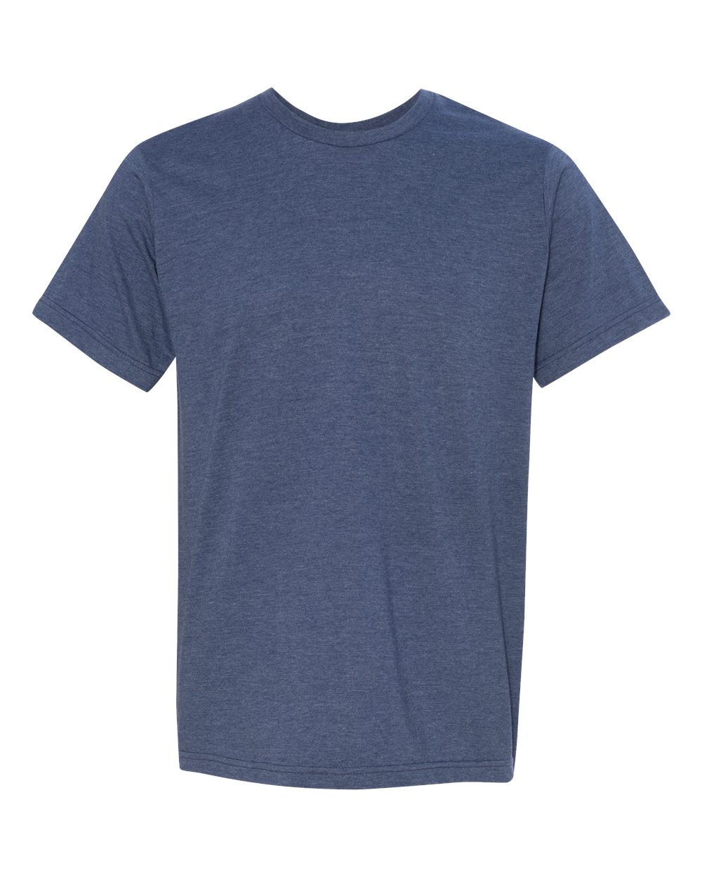 Bayside Unisex USA-Made 50/50 Fine Jersey T-Shirt. 5010 - Heather Navy