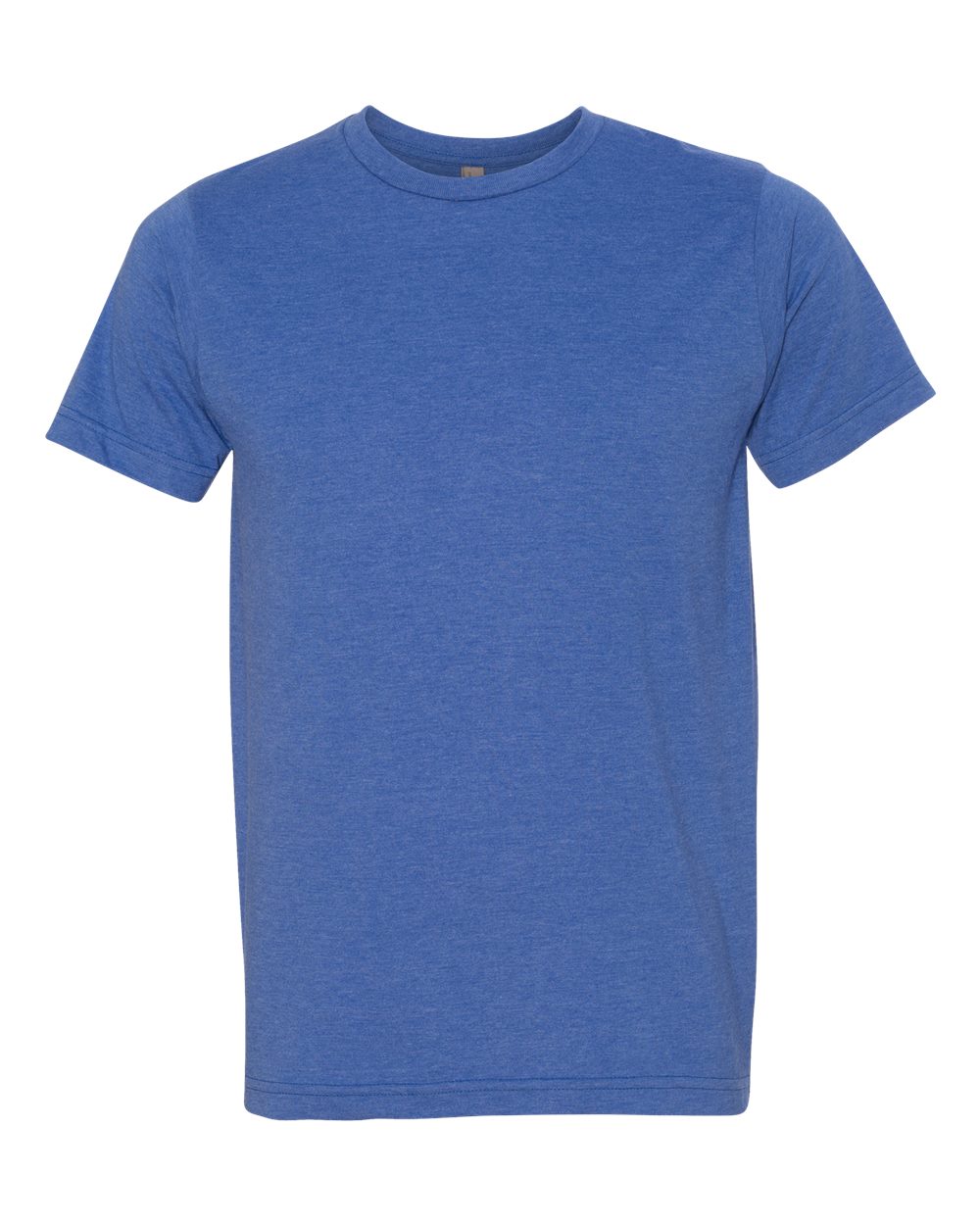 Bayside Unisex USA-Made 50/50 Fine Jersey T-Shirt. 5010 - Heather Royal Blue