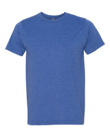 Bayside Unisex USA-Made 50/50 Fine Jersey T-Shirt. 5010 - Heather Royal Blue