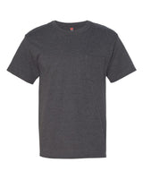 Hanes Unisex Beefy-T® Pocket T-Shirt. 5190 - Charcoal Heather