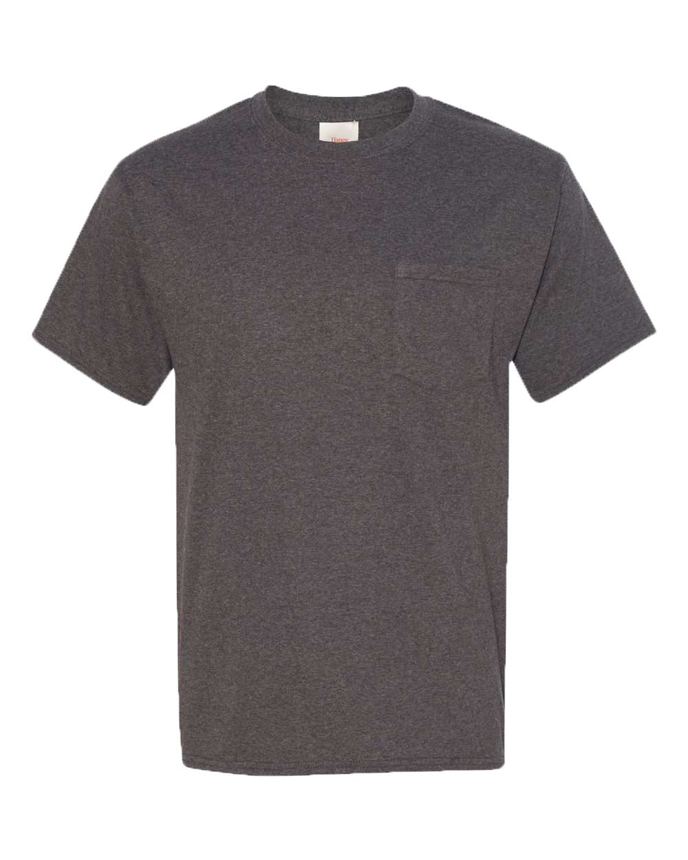 Hanes Unisex Authentic Pocket T-Shirt. 5590 - Charcoal Heather