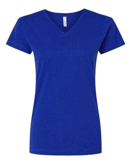 LAT Women's Fine Jersey V-Neck Tee. 3507 - Royal