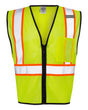 Kishigo Unisex Economy Contrasting Vest with Zippered Front. 1527-1528 - Lime