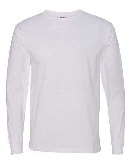 Bayside Unisex USA-Made Long Sleeve T-Shirt. 5060 - White