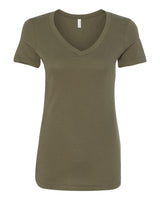 Next Level Women's Ideal V-Neck Tee. 1540 - Military Green