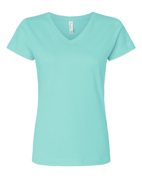 LAT Women's Fine Jersey V-Neck Tee. 3507 - Chill