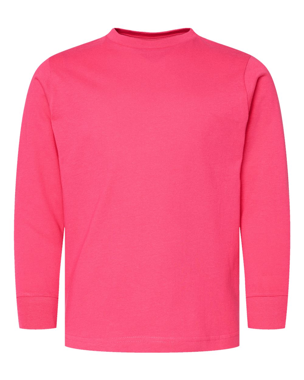 LAT Youth Fine Jersey Long Sleeve Tee. 6201 - Hot Pink