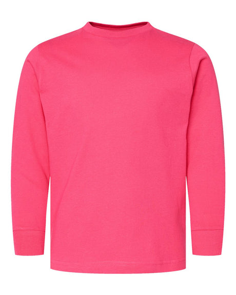 LAT Youth Fine Jersey Long Sleeve Tee. 6201 - Hot Pink